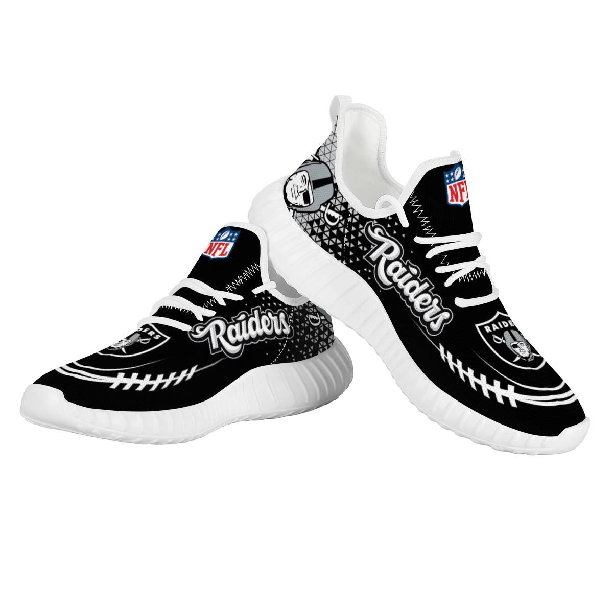Men's Las Vegas Raiders Mesh Knit Sneakers/Shoes 004